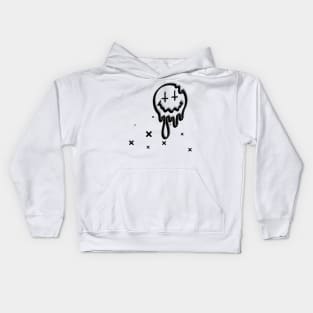 inverted cross smiley Kids Hoodie